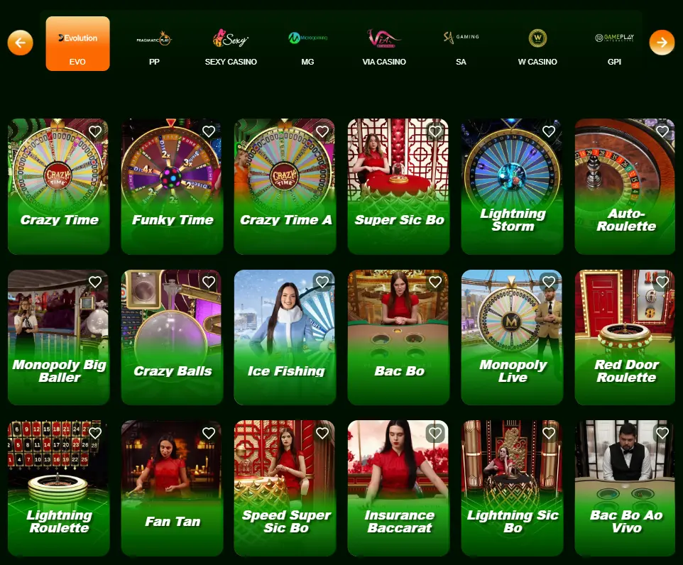 live casino games